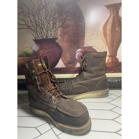 WOLVERINE Steel Toe Men\'s Brown Boots Size 12 main image 10